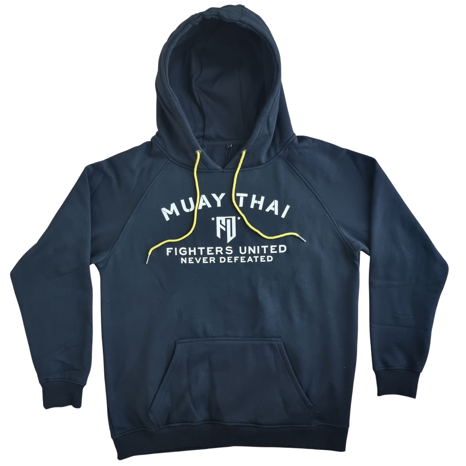 Muay Thai Hoodie - Black/White/Yellow